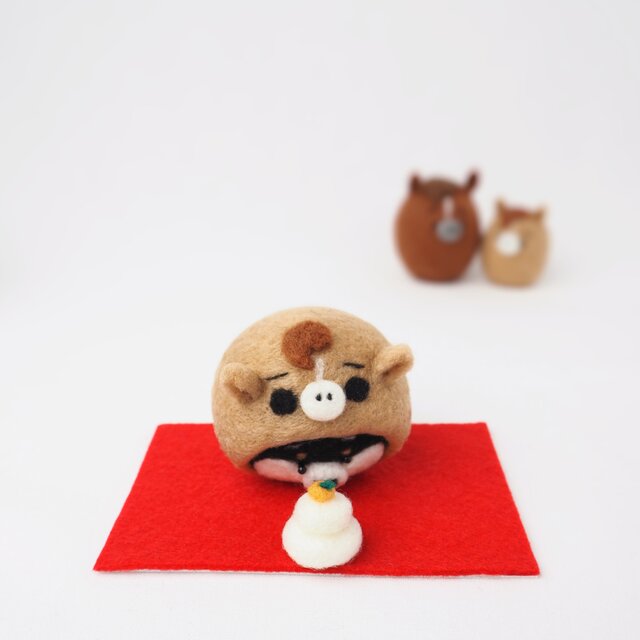 受注製作】 2026年干支(午) 馬になりきるまゆ柴犬(赤柴・黒柴・白柴