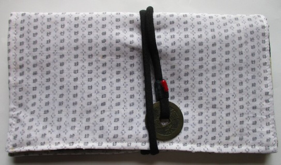 ８３４８　白絣で作った和風財布・ポーチ　＃送料無料