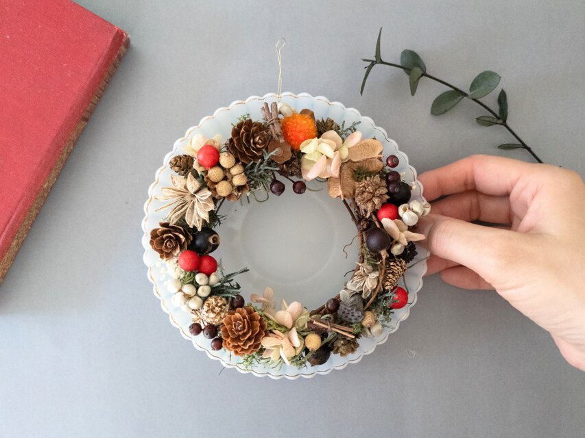 【魔女の棲む森 ～木の実と休日～】ドライフラワー クリスマス オーナメント 魔女の棲む森 ～木の実と休日～】ドライフラワー クリスマス