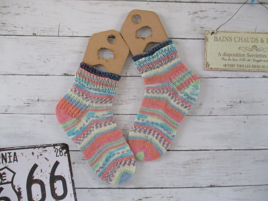 　冷え取りソックス ショートタイプ　Opal Wirbelwind 11476 & Relief 9663