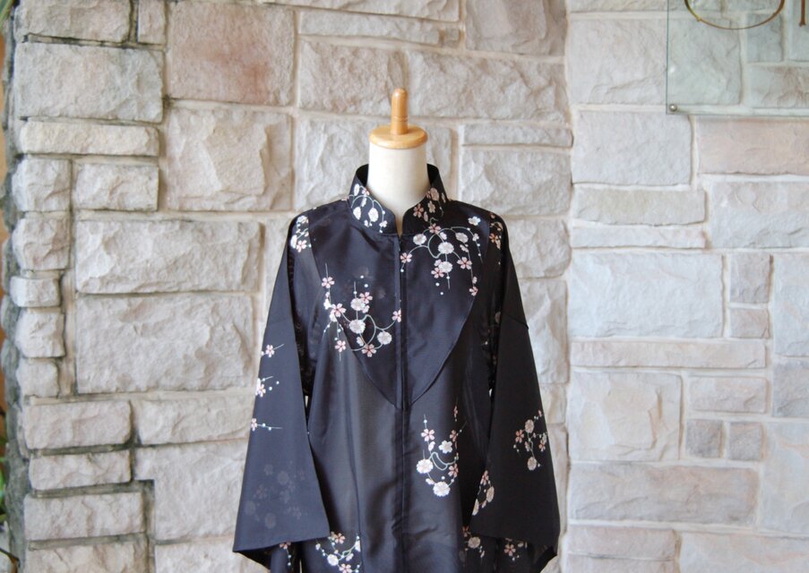 着物リメイク ペプラムジャケット＆マーメイドワンピース 正絹 着物リメイク ペプラムジャケット＆マーメイドワンピース 正絹 着物