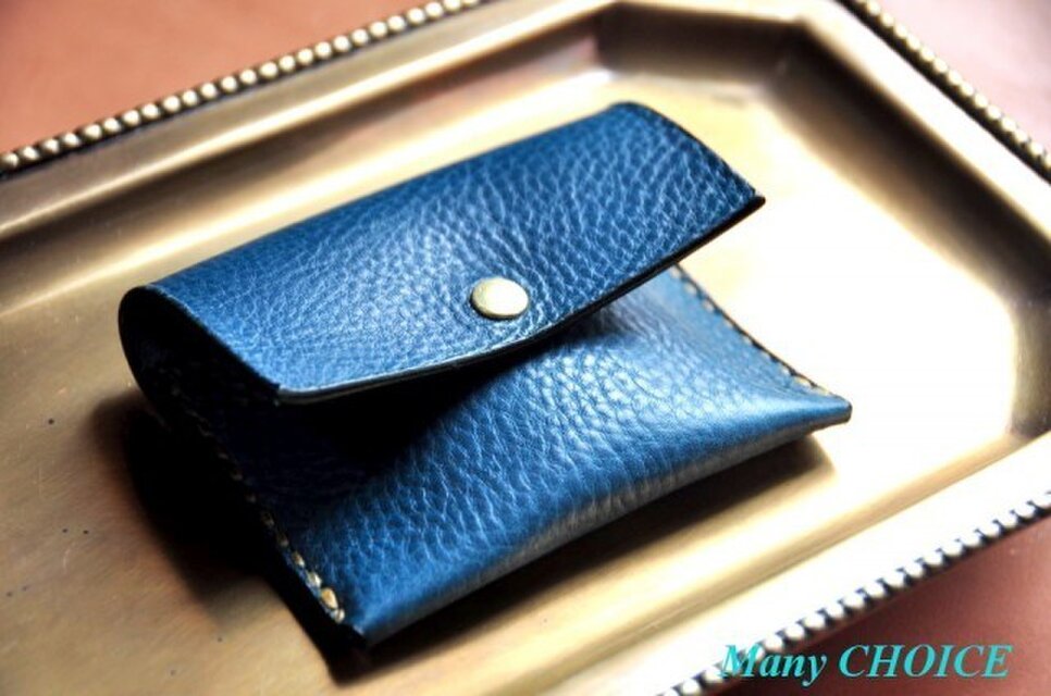 イタリアンオイルレザー・アリゾナ・コインケース（ターコイズ）