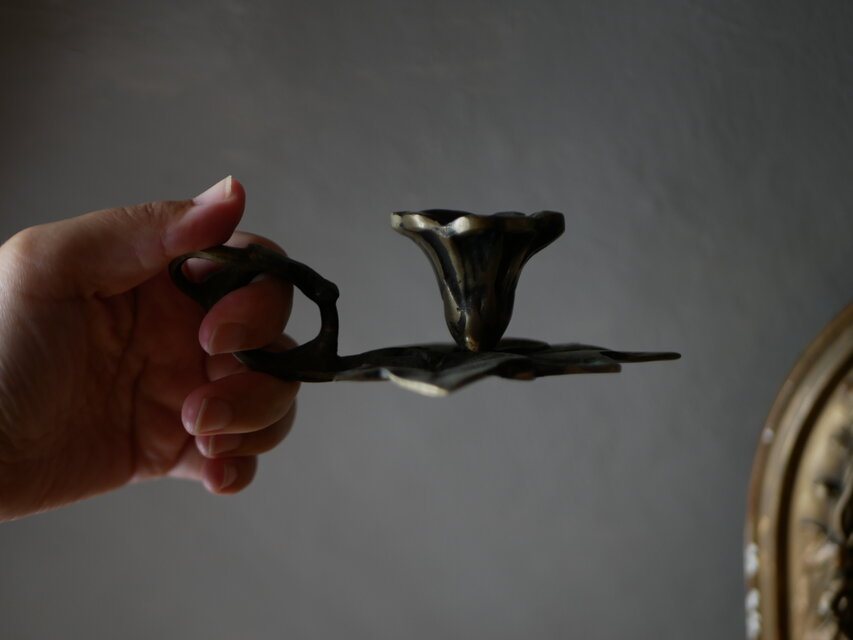 アイビー キャンドルホルダー フランスアンティーク ブロカントのある