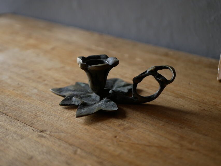 アイビー　キャンドルホルダー　フランスアンティーク　ブロカントのある暮らし アイビー キャンドルホルダー フランスアンティーク ブロカントのある