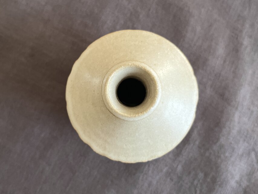 陶器の花瓶 一輪挿し 北欧ナチュラル 印花模様 フラワーベース