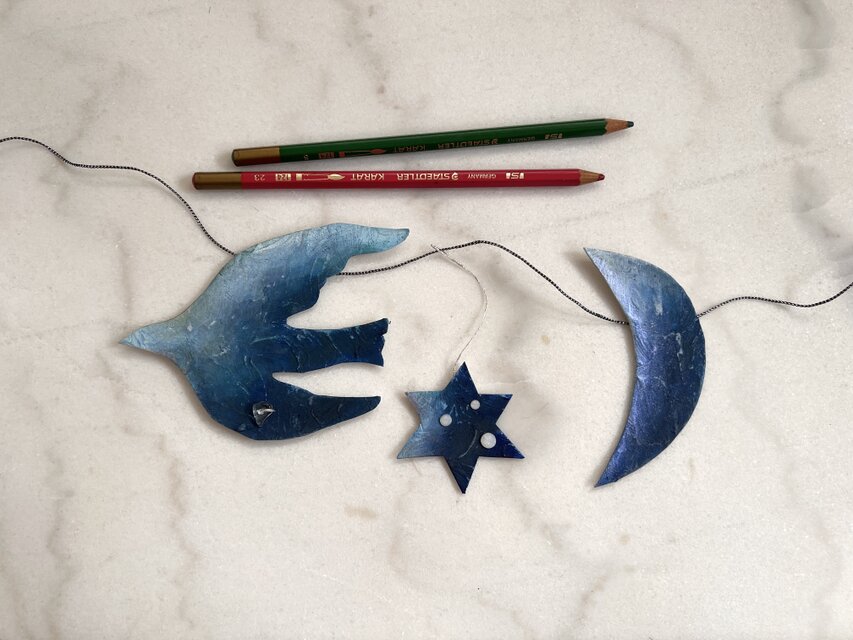 お部屋のアクセントに　ハンドメイド月相ガーランド お部屋のアクセントに ハンドメイド月相ガーランド ガーランド 壁面 誕生日