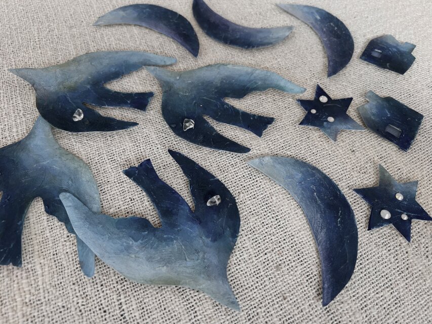 鳥 星 月のガーランド | iichi 日々の暮らしを心地よくする