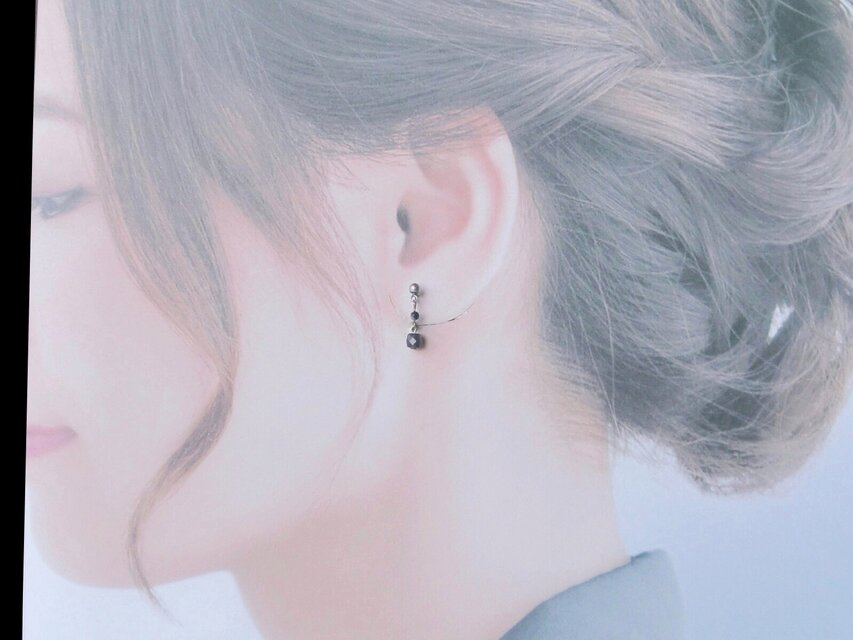 アイオライト / キューブドロップ·イヤリング(ピアス) | iichi 日々の 