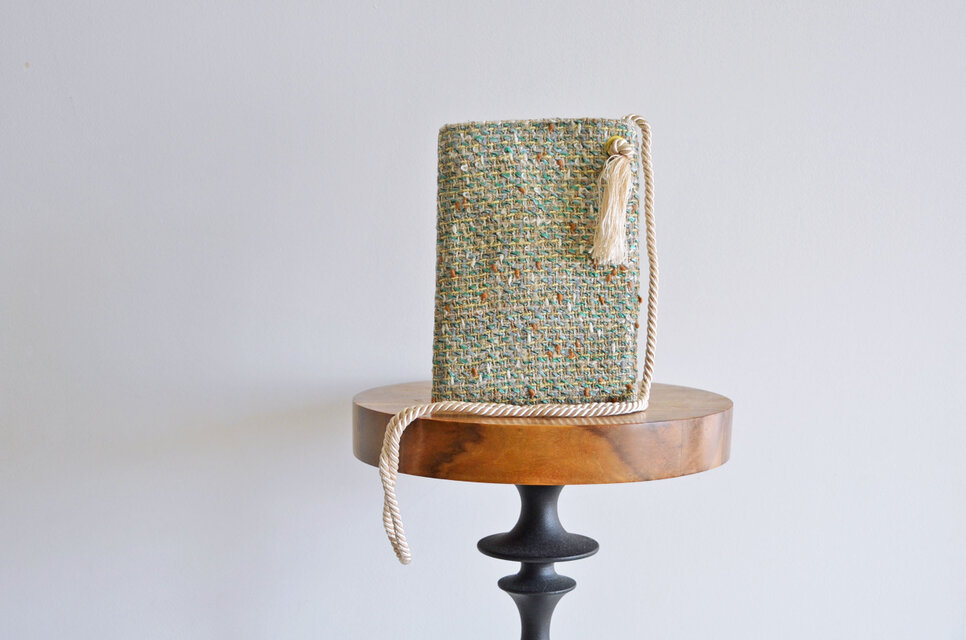 数量限定! ファンシーツイード  2way スマホポーチ　マロンターコイズ   スマホショルダー　ギフトにも◎