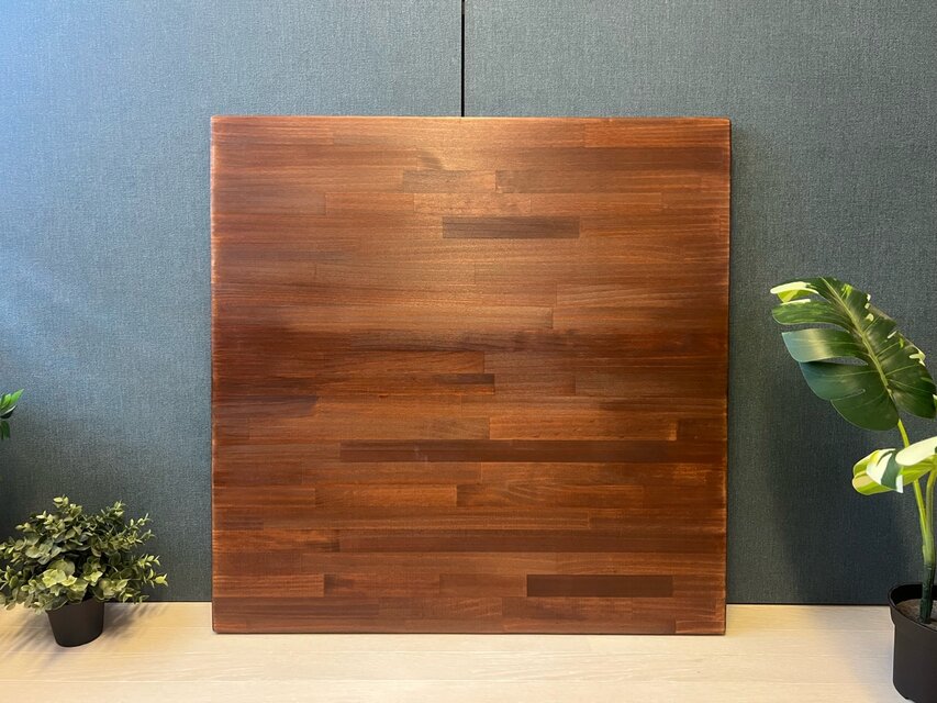 送料無料】 テーブル 正方形 80cm パインウォルナット アイアン