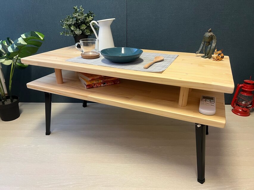 【送料無料】 ローテーブル 長方形 収納付き 90cm パイン 折りたたみ脚 送料無料】 ローテーブル 長方形 収納付き 90cm 45cm 45cm