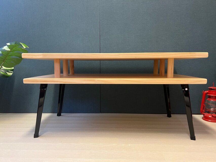 【送料無料】 ローテーブル 長方形 収納付き 90cm パイン 折りたたみ脚 送料無料】 ローテーブル 長方形 収納付き 90cm 45cm 45cm