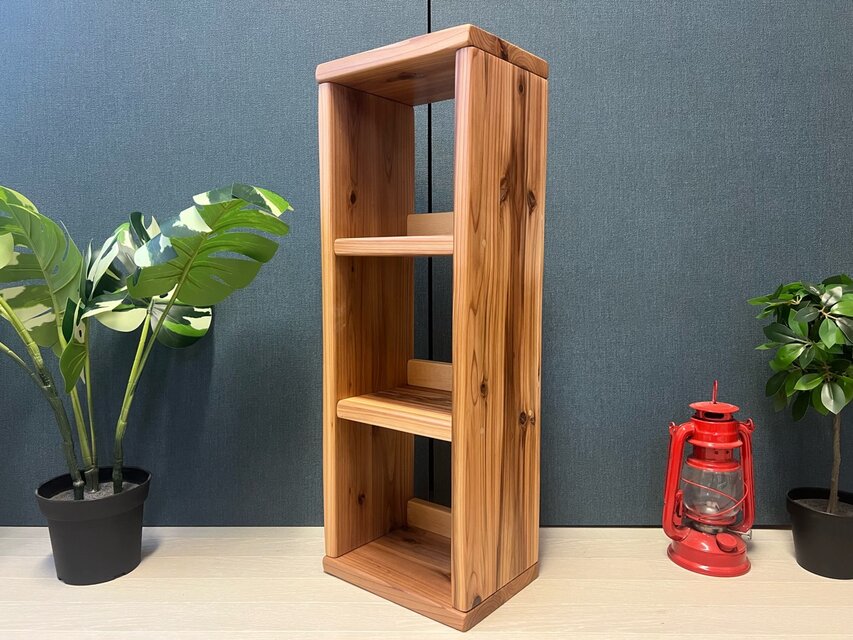 オープンシェルフ　3×2 杉材　無垢　一枚板　本棚　ハンドメイド 収納棚 オープンラック シェルフ 杉 無垢材家具 キッチンラック 本棚
