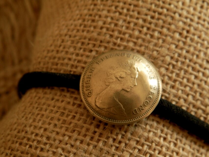＃H261 Hong Kong Coin Hair Elastic