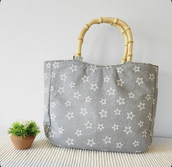 bamboo♡スター柄トートbag