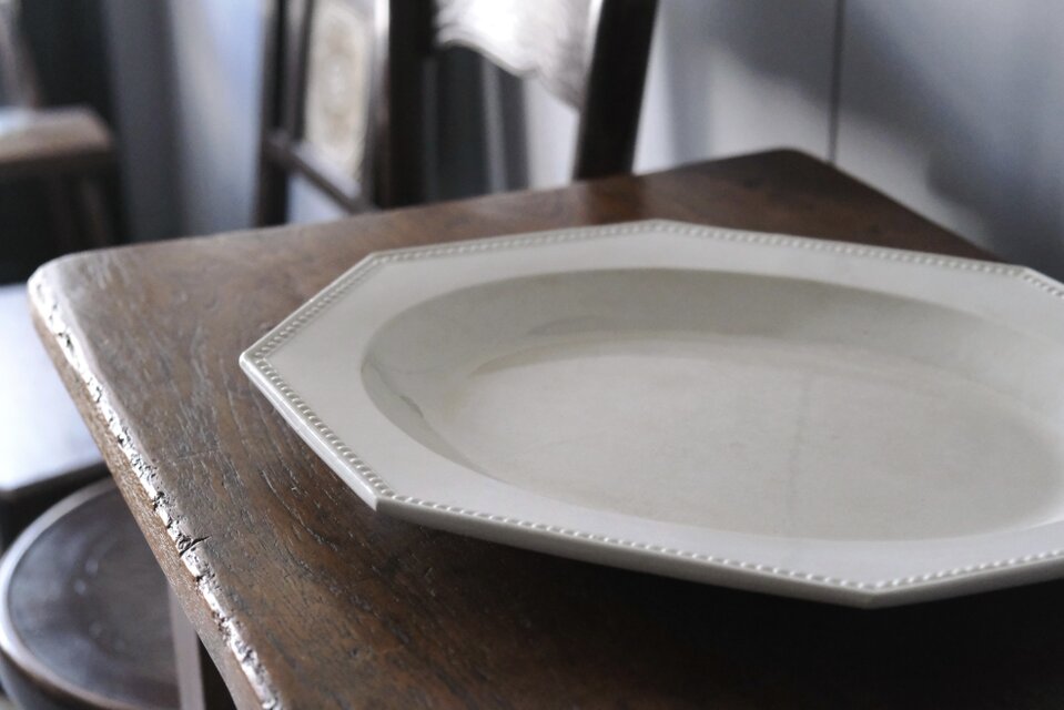 Creil & Montereau オクトゴナル オーバル皿 楕円皿 36cm フランス