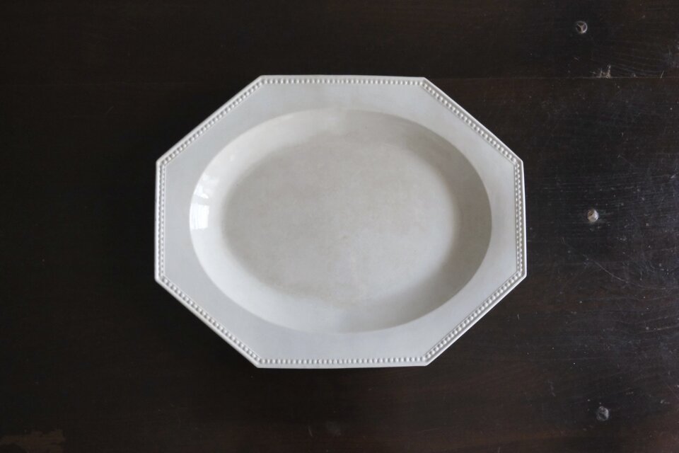 Creil & Montereau オクトゴナル オーバル皿 楕円皿 36cm フランス