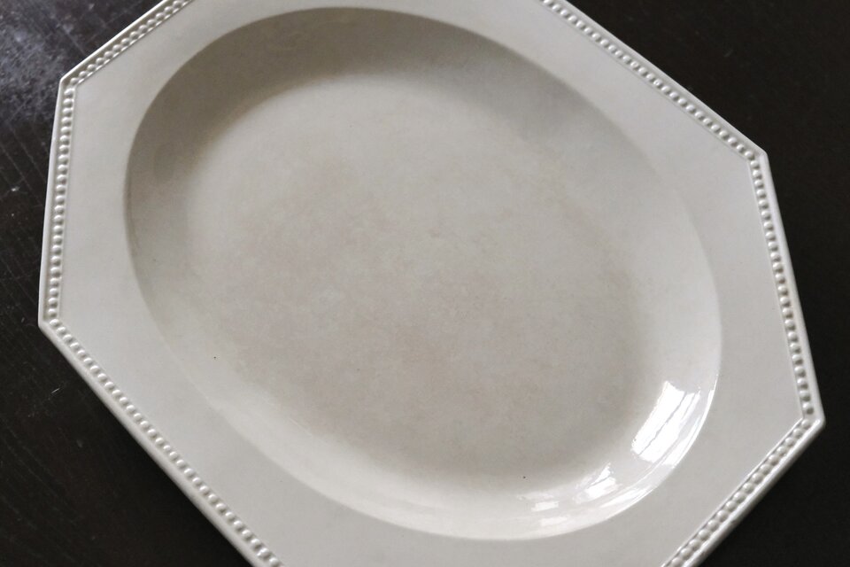 Creil & Montereau オクトゴナル オーバル皿 楕円皿 36cm フランス
