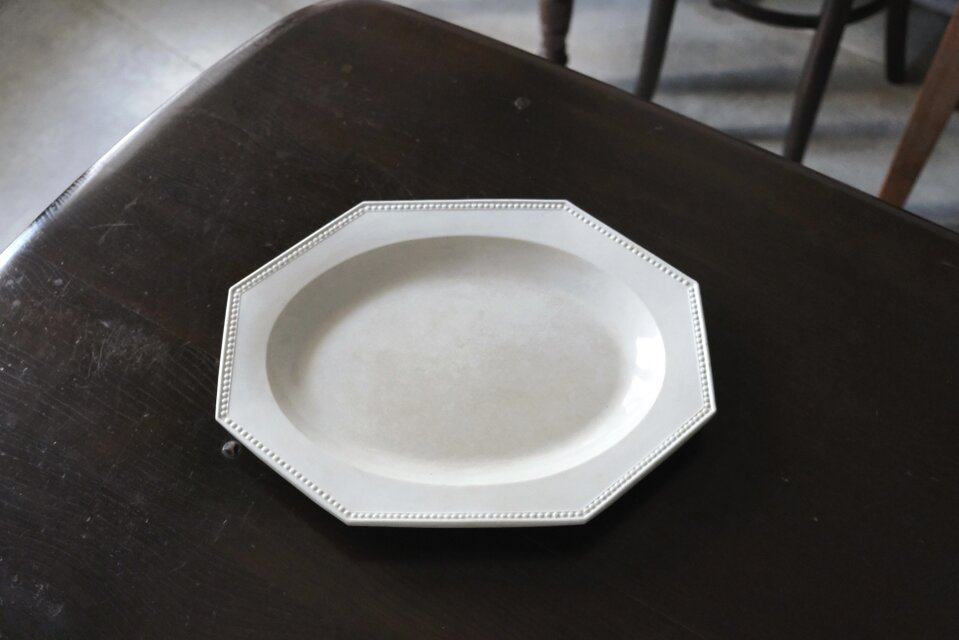 Creil & Montereau オクトゴナル オーバル皿 楕円皿 36cm フランス