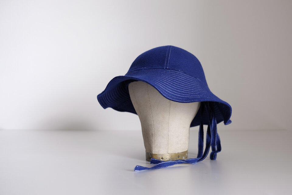 フェルトハット/圧縮ウールジャージー【 ロイヤルブルー 】/ felt hat / wool jersey