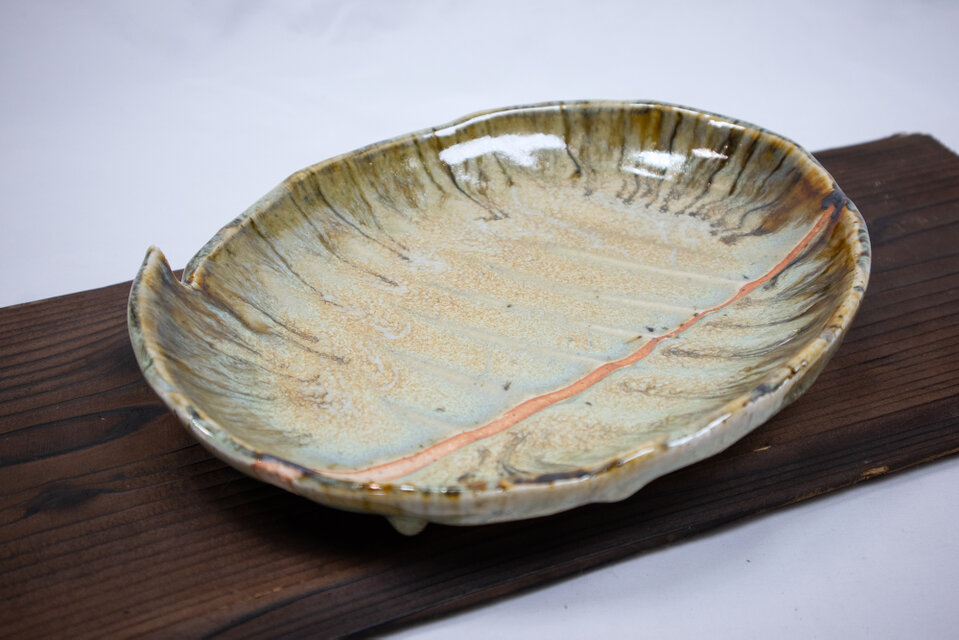 黄金窯変25 変形楕円皿