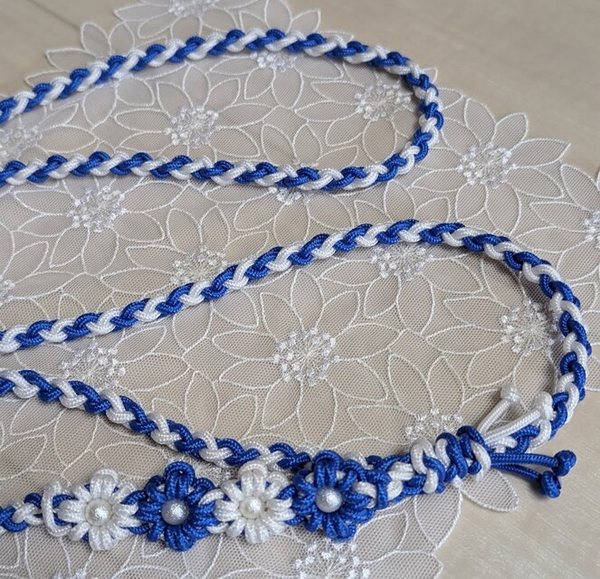 パラコードリード 花モチーフ 小型犬用 (全長120cm) カラーお揃いの