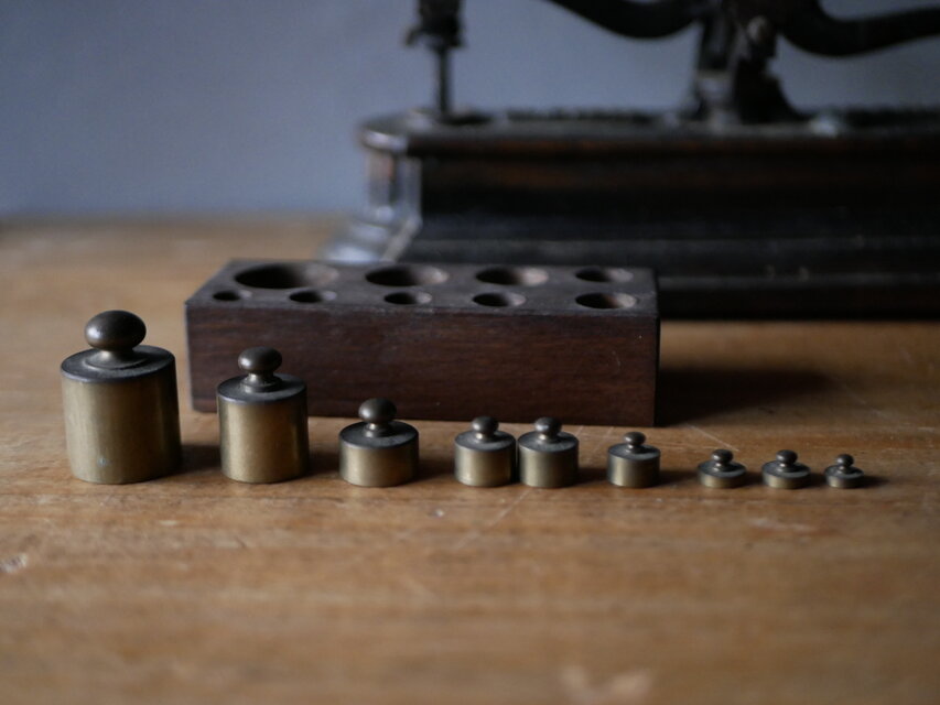 フランスアンティーク　分銅セット　２００ｇ　アンティークのある暮らし　天秤