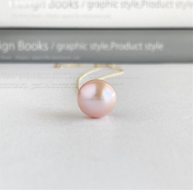 お客淡水エジソンパールネックレス　13.2mmブラウンピンクPT564 お客淡水エジソンパールネックレス 13.2mmブラウンピンクPT564 お客