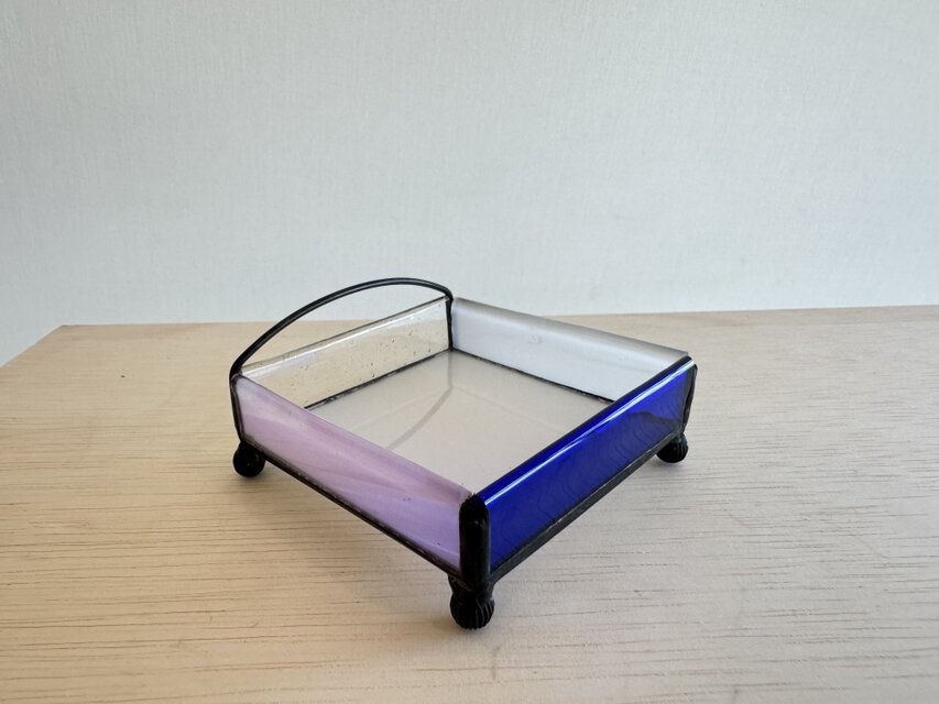 morning sea ステンドグラス　小物入れ　希少　アンティークガラス