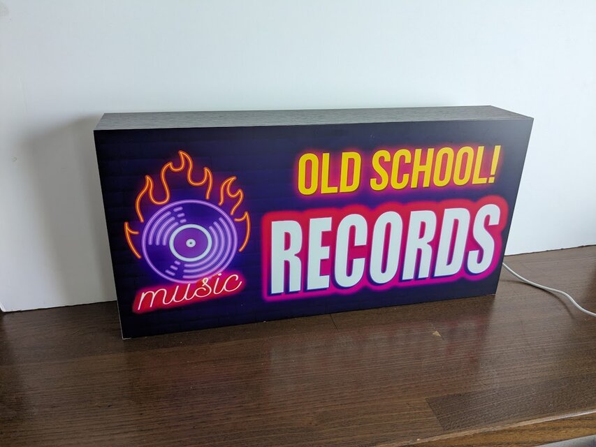 【Lサイズ】レコード オールドスクール 音楽 看板 置物 雑貨 ライトBOX Lサイズ】レコード オールドスクール 音楽 看板 置物 雑貨 ライトBOX