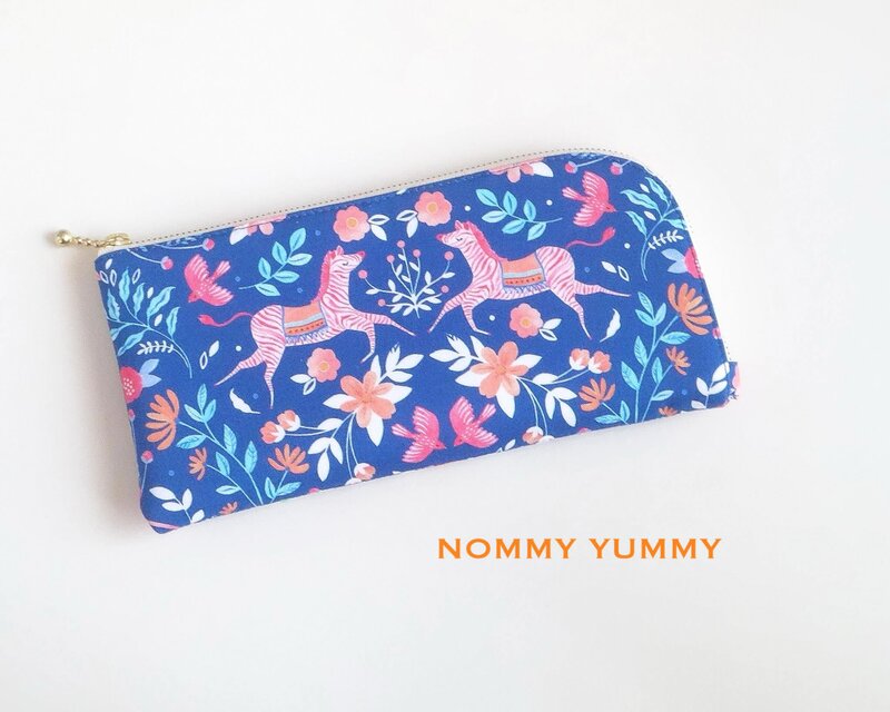 L字ファスナー長財布   花と動物 ＊498＊
