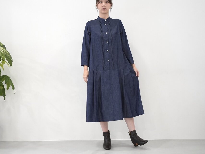 ピンタックが可愛いワンピース長袖 ❤︎ デニム No.367 | iichi 日々の