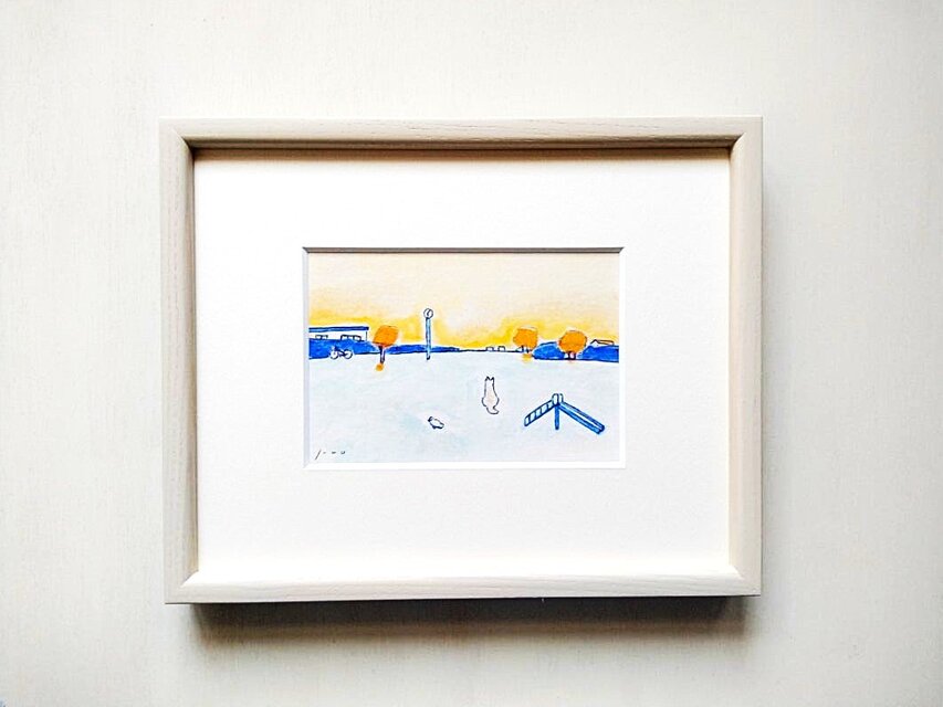 石垣の海に生きた証 / 抽象画 46×63㎝ A2 額縁セット 原画のみ モダン 石垣の海に生きた証 / 抽象画 46×63㎝ A2 額縁セット