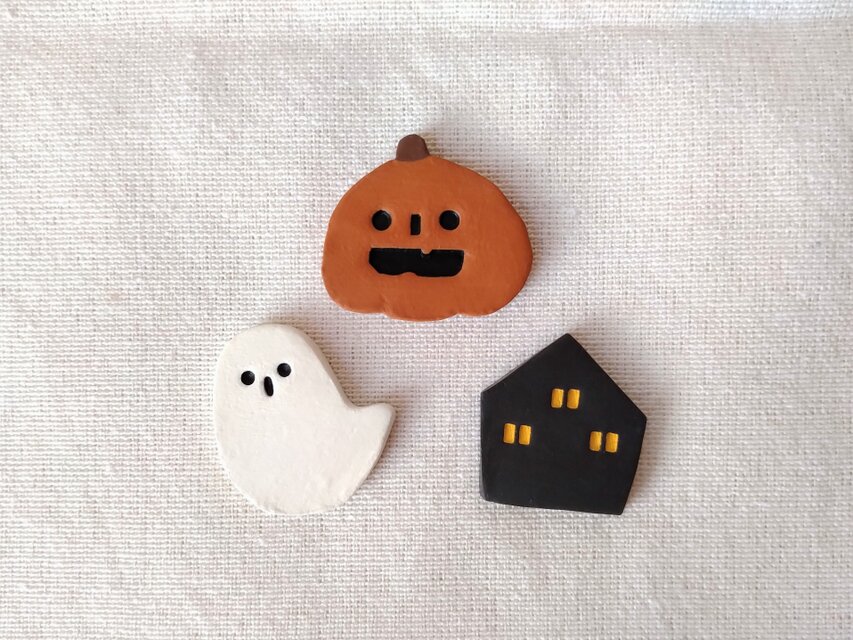 ハロウィンのブローチ3点セット