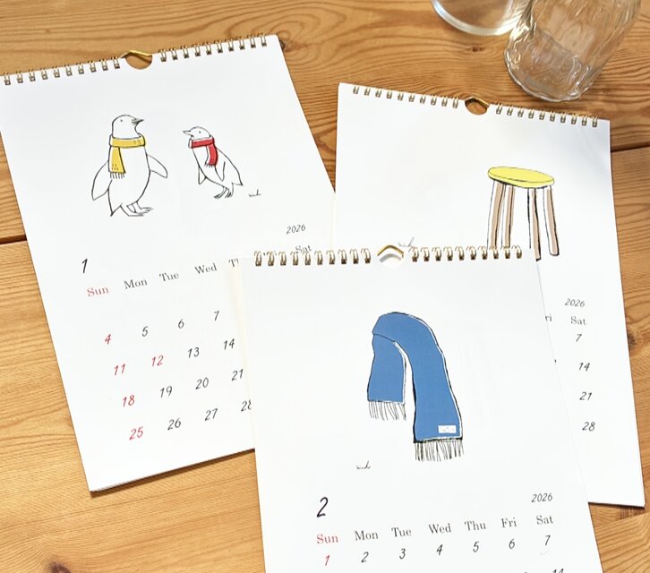 【数量限定】2026＊壁掛けカレンダー＊A4