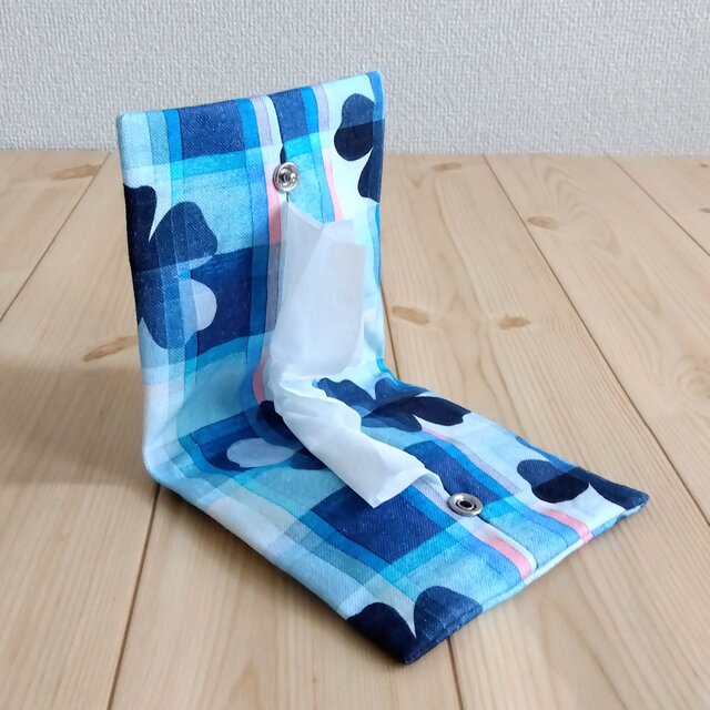 リバティ　一枚仕立て　携帯ティッシュケース　ボックスティッシュから詰替え　ペーパータオルケース　チューダーペタルス　　370