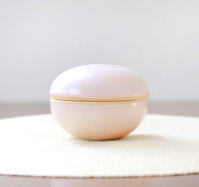 桜花窯変釉の蓋もの 小物入れやお料理にも