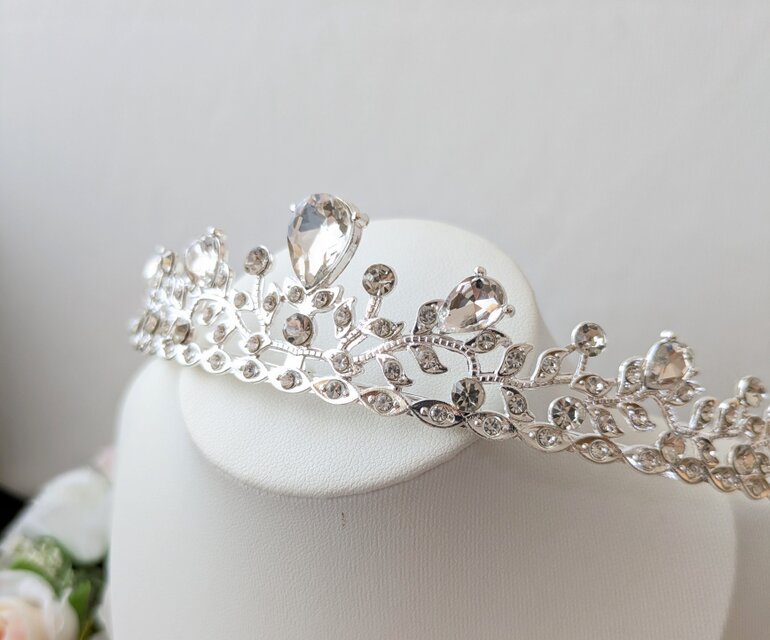 クラシカル系】ブライダルジュエリー3点セット ティアラ・ネックレス