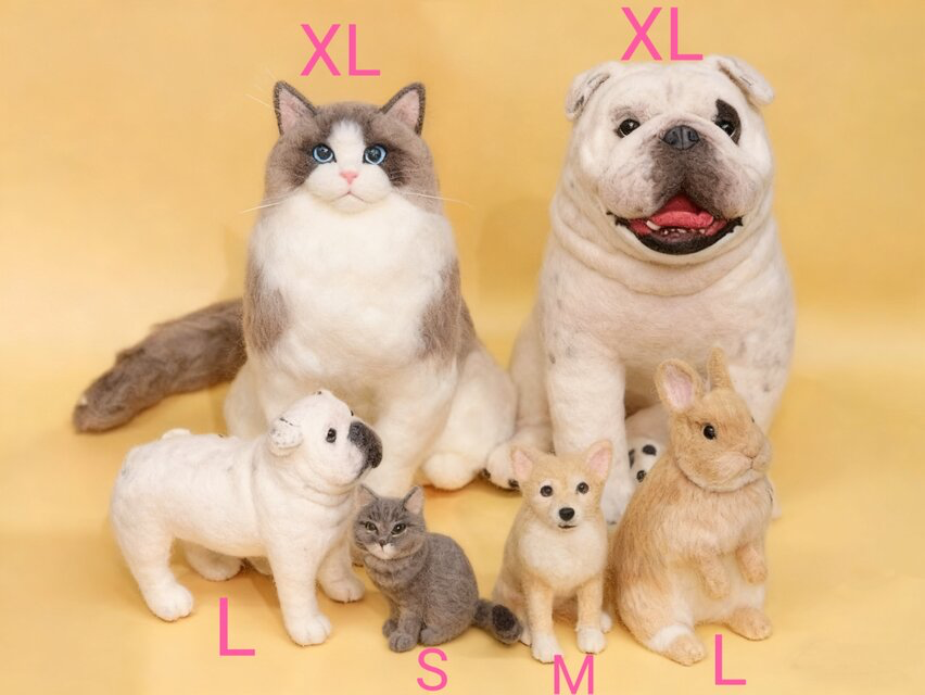 亡くなった愛犬を形に 羊毛フェルト｜写真から作る うちの子 | iichi