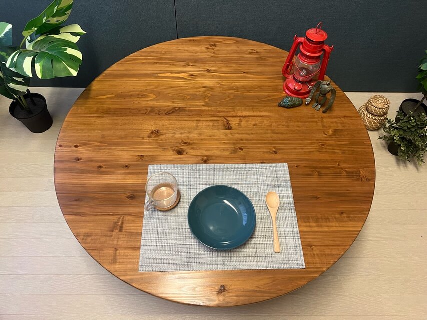 【送料無料】 ローテーブル 丸形 90cm 杉 オーク調 折りたたみ脚 送料無料】 ローテーブル 丸形 90cm 杉 オーク調 折りたたみ脚 | iichi