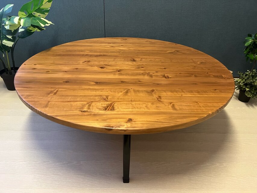 【送料無料】 ローテーブル 丸形 90cm 杉 オーク調 折りたたみ脚 送料無料】 ローテーブル 丸形 90cm 杉 オーク調 折りたたみ脚 | iichi