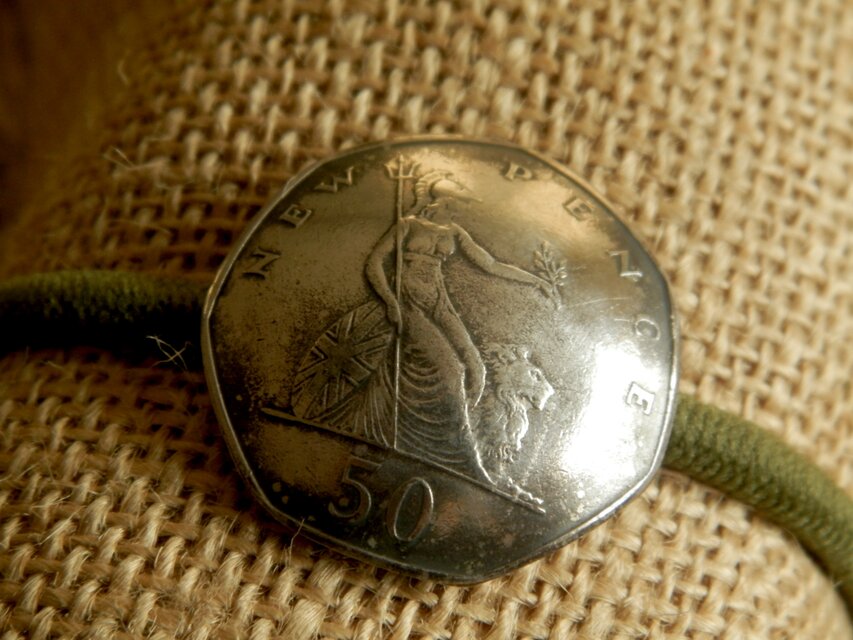 ＃H68　UK Coin Hair Elastic