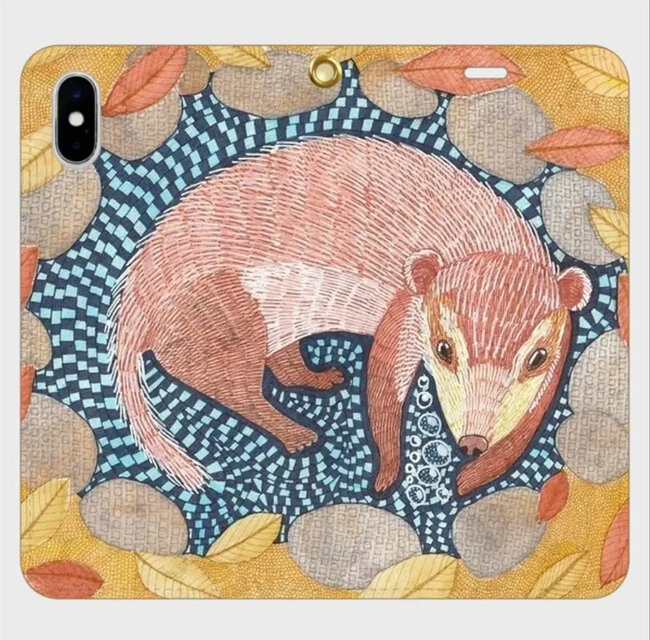 水中でがんばるぷくぷく挑戦者｜アナグマ・クルネンの帯なしiPhoneケース