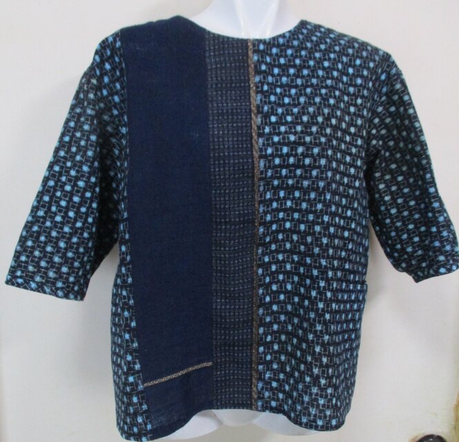 ８３６４　絣で作ったプルオーバー　＃送料無料