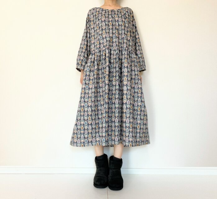 クリーニング済み】リバティ プリント ワンピース 動物柄 YOSHIE 2025