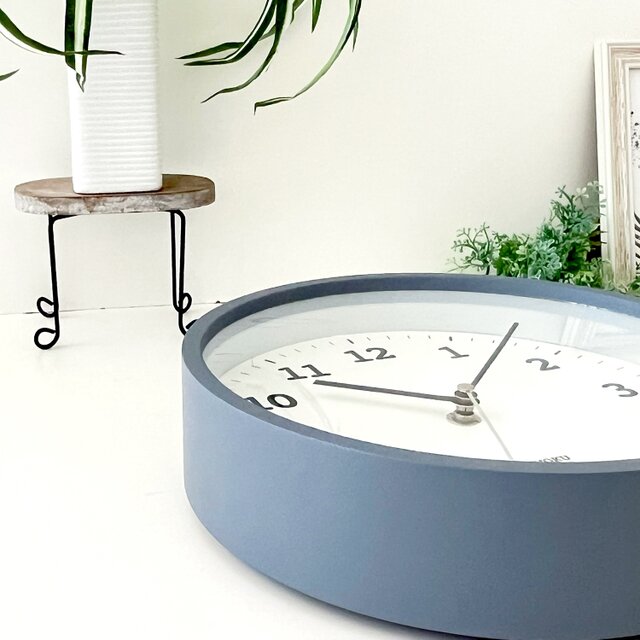 KATOMOKU plywood clock 13 グレー km-84GR 掛け時計 木製 曲げわっぱ