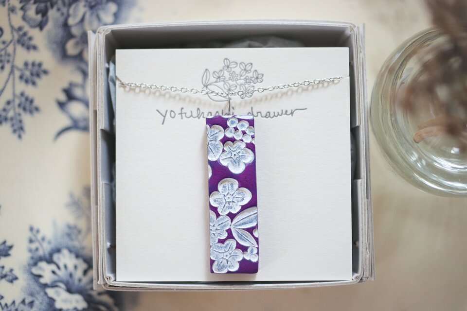 : : : 陶土の草花ネックレス : : : 1378