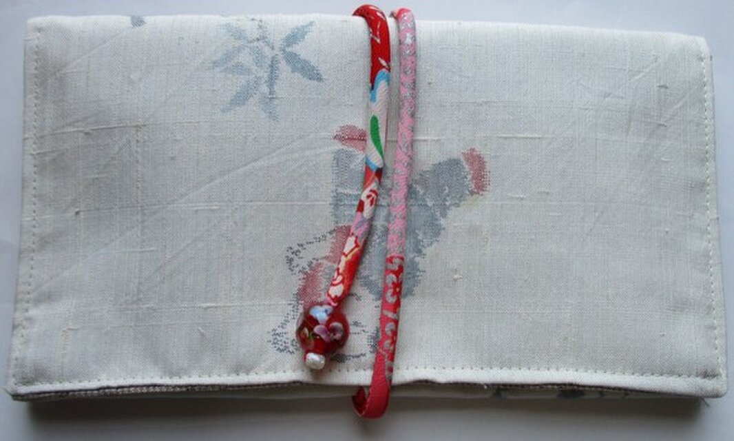 ８３７３　紬で作った和風財布・ポーチ　＃送料無料のコピー