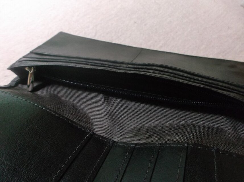 レザークラフト長財布　蝶 レザークラフト長財布 蝶