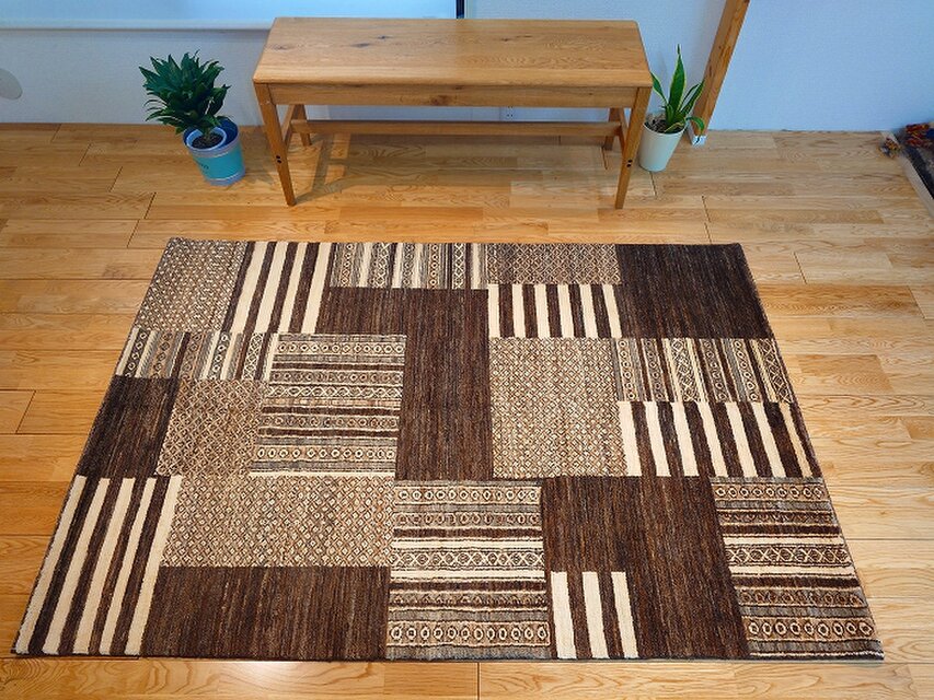 【夏の大キャンペーン】天然ラグ　ガゼニラハット　194×146 真紅　赤 夏の大キャンペーン】天然ラグ ガゼニラハット 194×146 真紅 赤